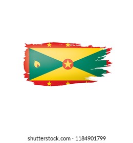 Grenada flag, vector illustration on a white background.
