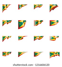 Grenada flag, vector illustration on a white background
