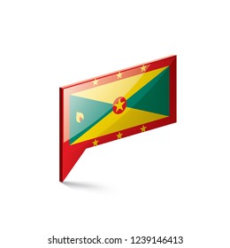 Grenada flag, vector illustration on a white background