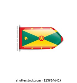 Grenada flag, vector illustration on a white background