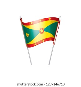 Grenada flag, vector illustration on a white background