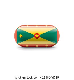 Grenada flag, vector illustration on a white background