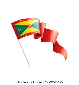 Grenada flag, vector illustration on a white background