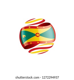 Grenada flag, vector illustration on a white background