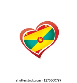Grenada flag, vector illustration on a white background