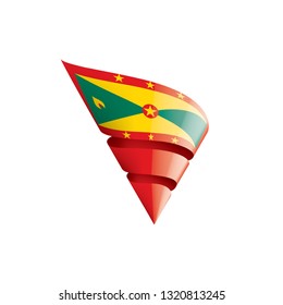 Grenada flag, vector illustration on a white background