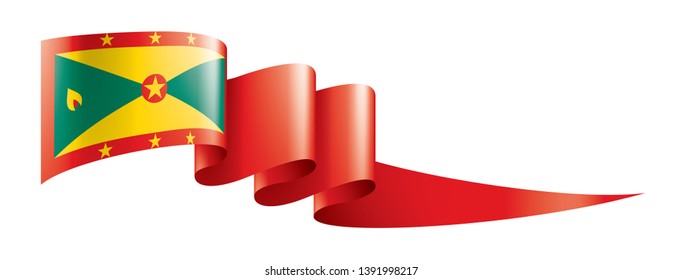 Grenada flag, vector illustration on a white background
