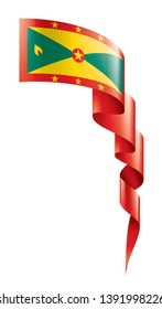 Grenada flag, vector illustration on a white background