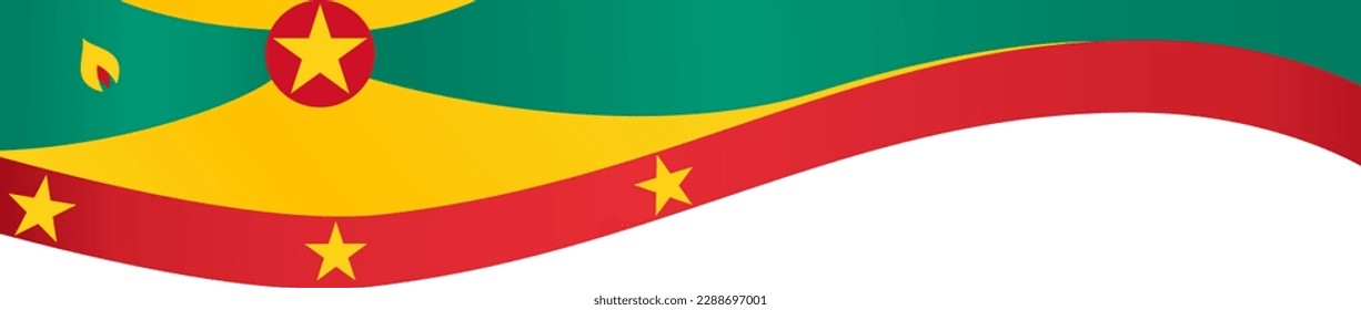 Onda de bandera de Granada aislada en png o fondo transparente