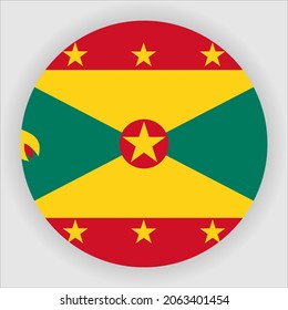 Icono de bandera de país plano redondeado de Granada