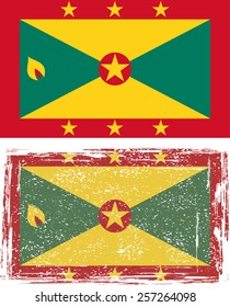 Grenada grunge flag. Vector illustration. Grunge effect can be cleaned easily