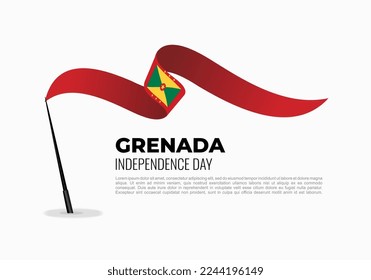 Grenada independence day background celebrated on february 7