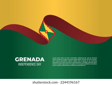 Grenada independence day background celebrated on february 7