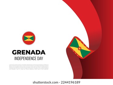Grenada independence day background celebrated on february 7