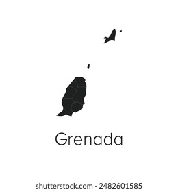 Grenada Mapa Ilustración vectorial - Mapa de Viajes y Turismo de Grenada