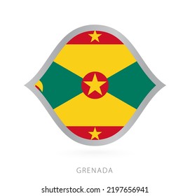 Bandera de la selección nacional de Granada en estilo para las competencias internacionales de baloncesto. Señal del vector.