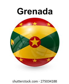 grenada official state button ball flag 