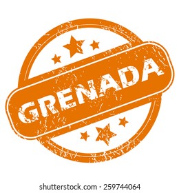 Grenada orange grunge rubber stamp on a white background. Vector illustration
