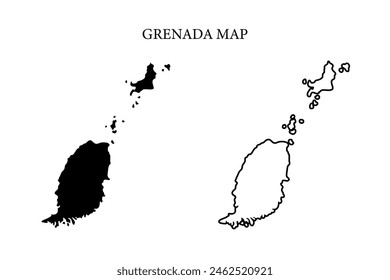Grenada region country map vector