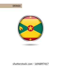 Grenada round flag vector design template