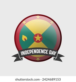 Grenada Round Independence Day Badge