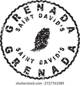 Grenada Saint Davids Round Seal Diseño de mapas