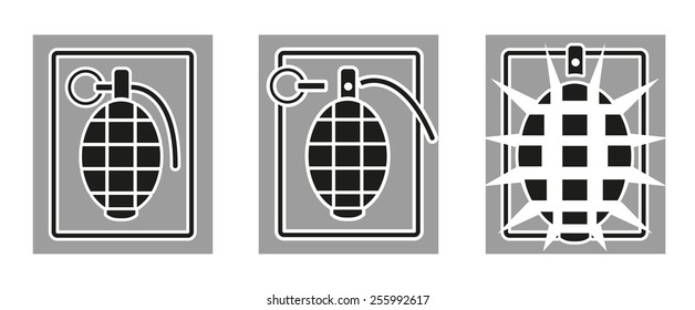 Grenade in action. Three stages.