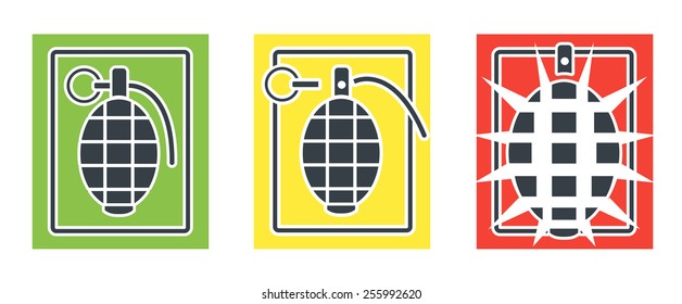 Grenade in action. Three stages.