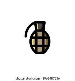 Grenade Army Outline Icon Logo Vektorgrafik
