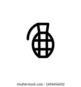 Grenade Army Outline Icon Vektorillustration Illustration
