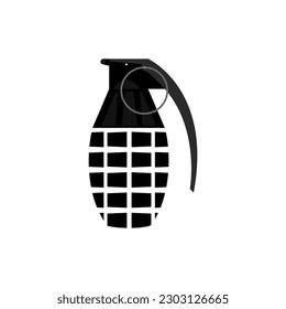 Grenade bomb silhouette icon vector design
