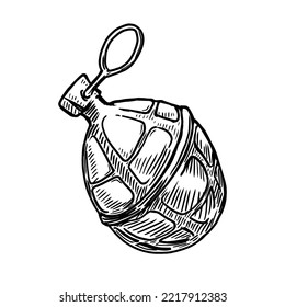 Grenade bomb vector illustration on white background