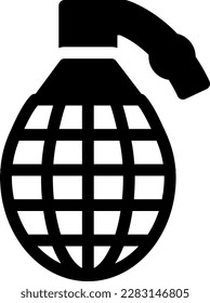 grenade bomb vector illustration on a transparent background.Premium quality symbols.Glyphs vector icons for concept and graphic design.