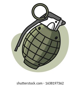 Grenade cartoon illustration vector design