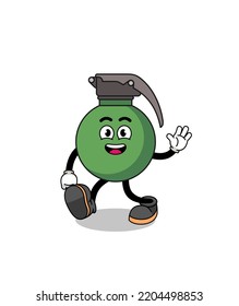 Grenade Cartoon Walking , Character Design