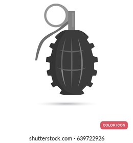 Grenade color flat icon for web and mobile design