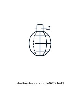grenade creative icon. From War icons collection. Isolated grenade sign on white background
