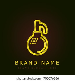 Grenade golden metallic logo