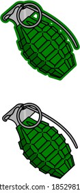 Grenade green explosive ww2 ww1