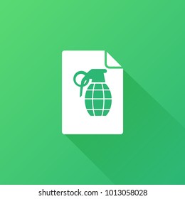 Grenade icon. arm sign