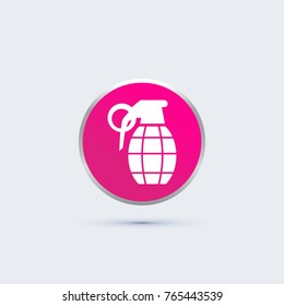 Grenade icon. arm sign