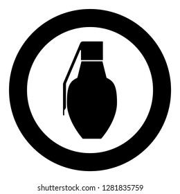 Grenade icon black color vector illustration flat style simple imagein circle round