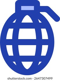 Diseño de estilo azul de icono de granada