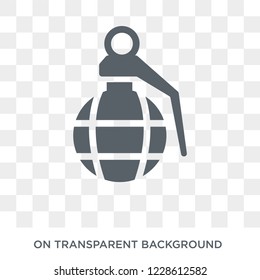 Grenade icon. Grenade design concept from Army collection. Simple element vector illustration on transparent background.