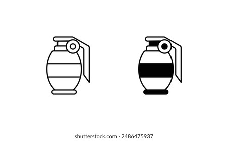 grenade icon design with white background stock illustration