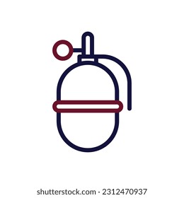 Icono de la granada duocolor maroon color de la marina vector militar elemento del ejército y símbolo perfecto.