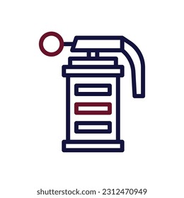 Grenade icon duocolor maroon navy colour military vector army element and symbol perfect.