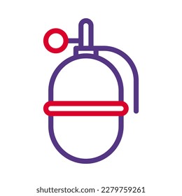 grenade Symbol duokolor Stil rote violette Farbe Militär-Illustration Vektorarmee Element und Symbol perfekt. Symbol aus der modernen Kollektion für Web.