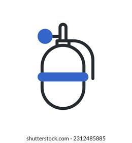 Grenade icon duotone blue grey colour military vector army element and symbol perfect.