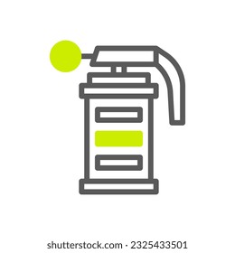 Grenade icon duotone grey vibrant colour military vector army element and symbol perfect.